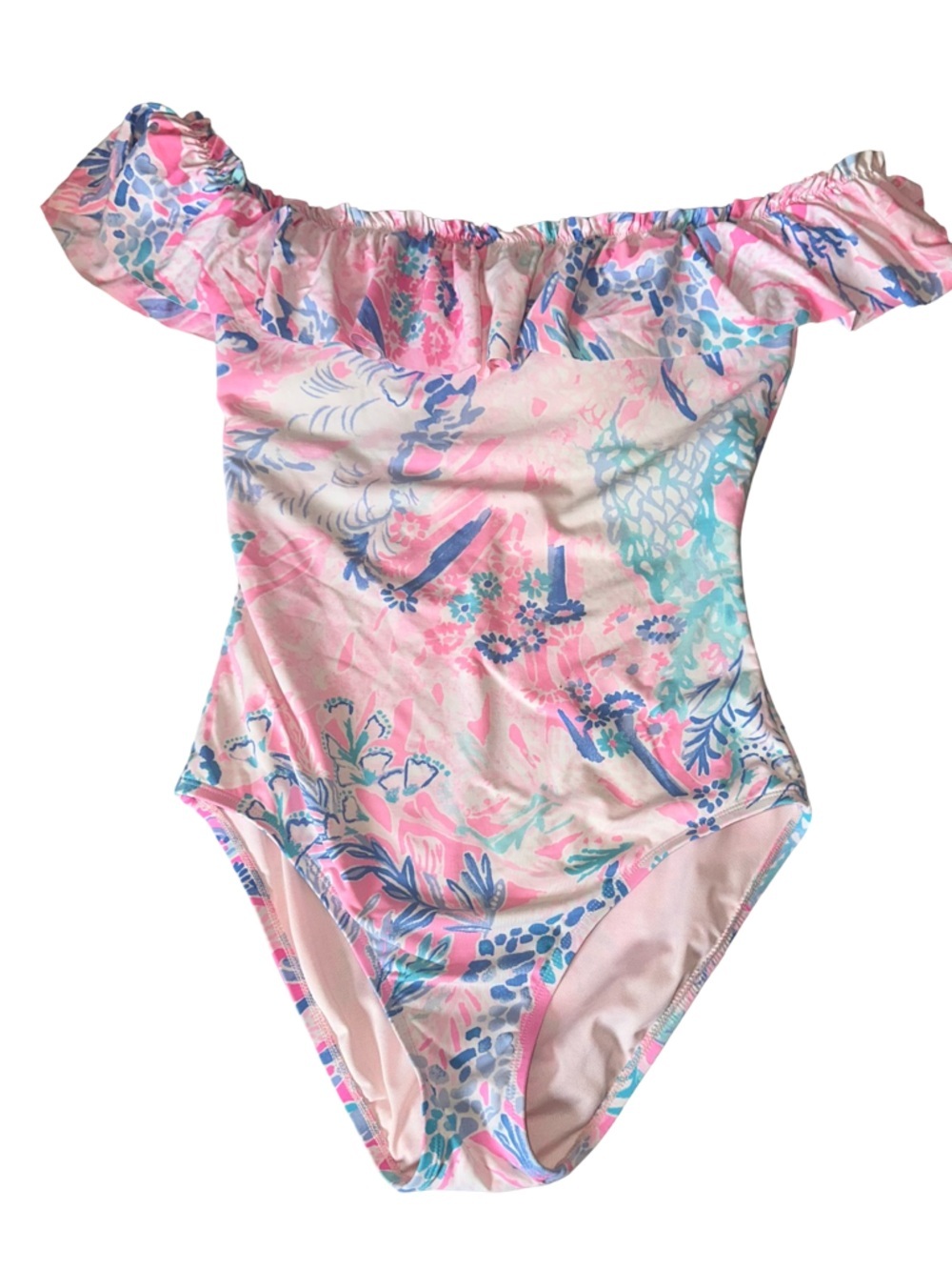 VINTAGE Lilly Pulitzer ruffled swimsuit size 6 - Picture 2 of 8